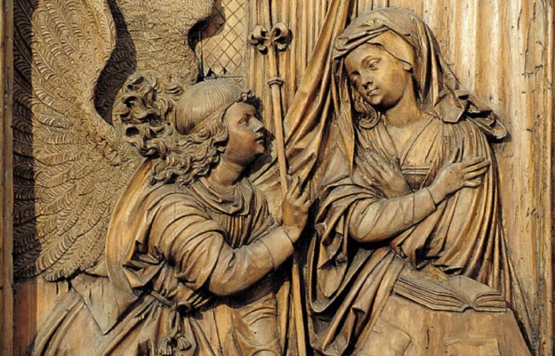Zwiastowanie” – Ołtarz z Bergheim (Muzeum Unterlinden w Colmar, XVI wiek)