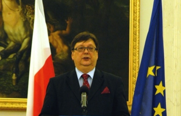 Andrzej Urbański przemawia w Pałacu Prezydenckim (2006)