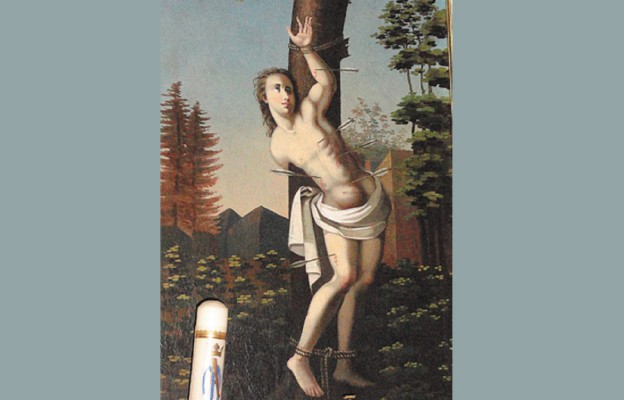 Obraz św. Sebastiana z sanktuarium Matki Bożej Królowej Rodzin
w Ropczycach