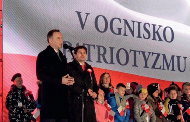 Prezydent RP Andrzej Duda wraz z prezydentem Stalowej Woli Lucjuszem
Nadbereżnym