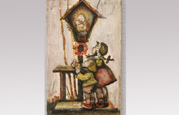 Obrazek, który K. Chudy namalował na drewnianej skrzynce skrywającej m.in.
Statut i Cele Legionu Chrystusa