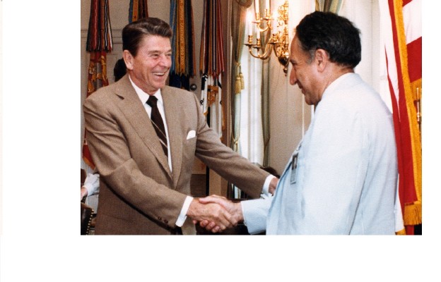 Prezydent Ronald Reagan i jego doradca Richard Pipes