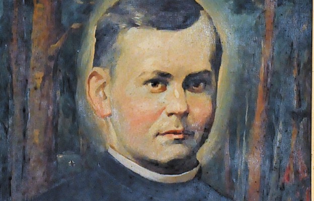 Obraz bł. ks. Zygmunta Pisarskiego w kościele parafialnym w Soli