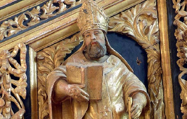 Św. Bazyli Wielki, figura na ambonie w bazylice Najświętszego Zbawiciela
i Wszystkich Świętych w Dobrym Mieście