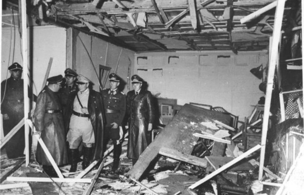 Sala konferencyjna zniszczona na skutek wybuchu, 20 lipca 1944 r.