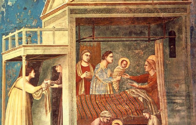 Giotto
di Bondone,
„Narodziny
Maryi”,
Kaplica
Scrovegnich
w Padwie
