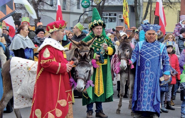 Trzej Magowie z osiołkami na postoju w Świdnicy