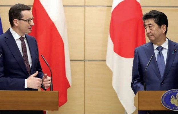 Premier RP Mateusz Morawiecki i premier Japonii Shinzō Abe