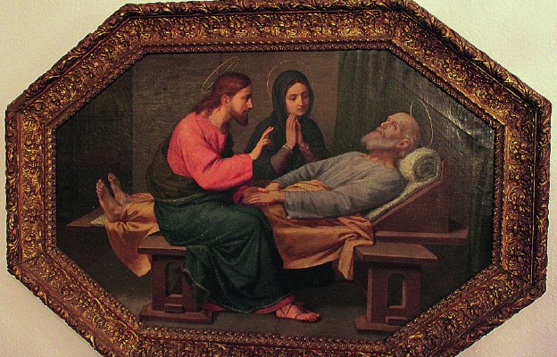 Śmierć św. Józefa - obraz z Muzeum Prowincji Południowej Ojców Jezuitów w Starej Wsi