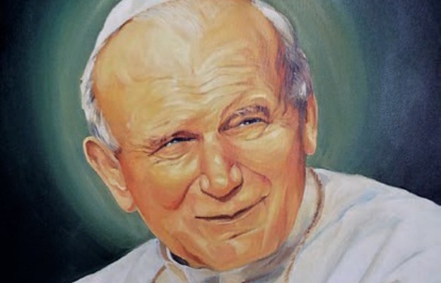Wizerunek św. Jana Pawła II z kościoła w Czeladzi-Piaskach