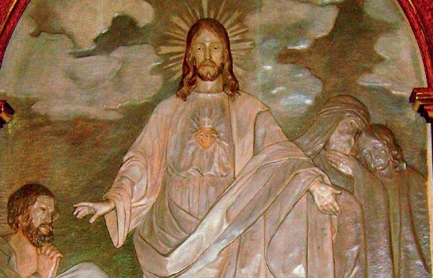 Płaskorzeźba Najświętszego Serca Pana Jezusa w Rzeszowie-Zalesiu