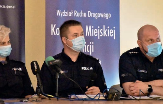 Od lewej: nadkom. Grażyna Dudek, podinsp. Rafał Zemła i asp. sztab. Tomasz Gromek