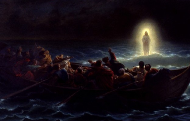 Chrystus chodzi po jeziorze, Amédée Varint, XIX w.
