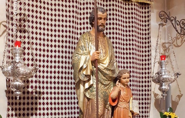 Figura św. Józefa znajdująca się w kościele św. Józefa w Nazarecie