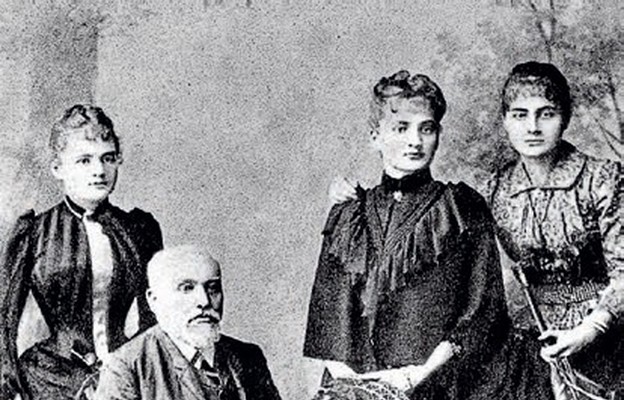 Rodzina Skłodowskich, Władysław z córkami: Marią, Bronisławą i Heleną