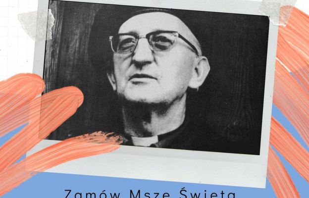 Fragment oazowego plakatu zachęcającego do zamawiania Mszy św.  