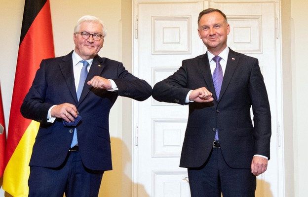 Prezydenci Polski i Niemiec Andrzej Duda i Frank-Walter Steinmeier