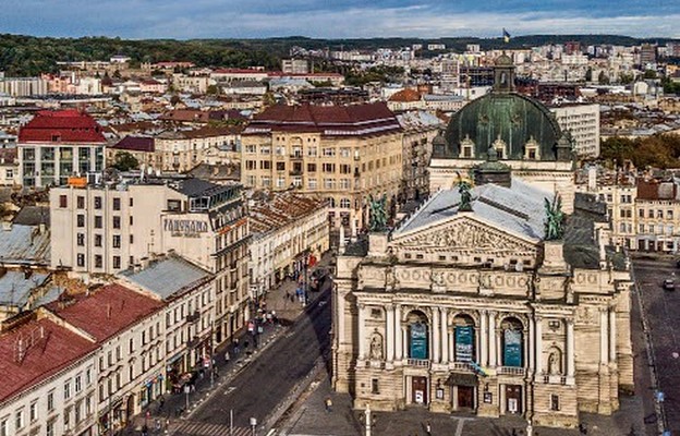 Budynek Teatru Wielkiego z lotu ptaka