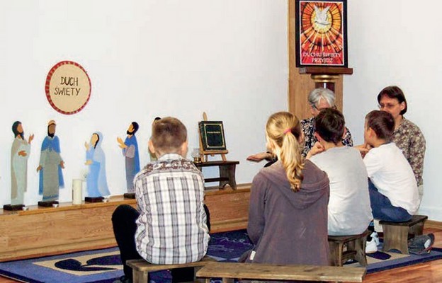 Spotkanie dzieci w Szkole Modlitwy przy sanktuarium św. Faustyny