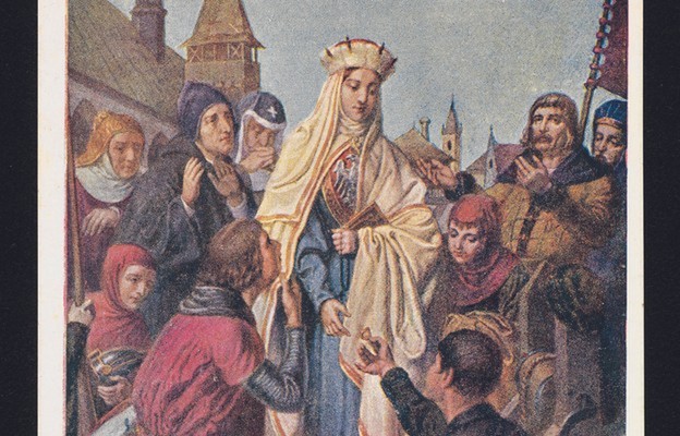 Odkrycie żup solnych w Bochni przez św. Kingę, obraz Floriana Stanisława Cynka