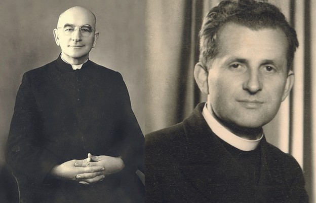 Z lewej - ks. Ignacy Posadzy (1898 – 1984) i z prawej - ks. Aleksander Woźny (1910-83)