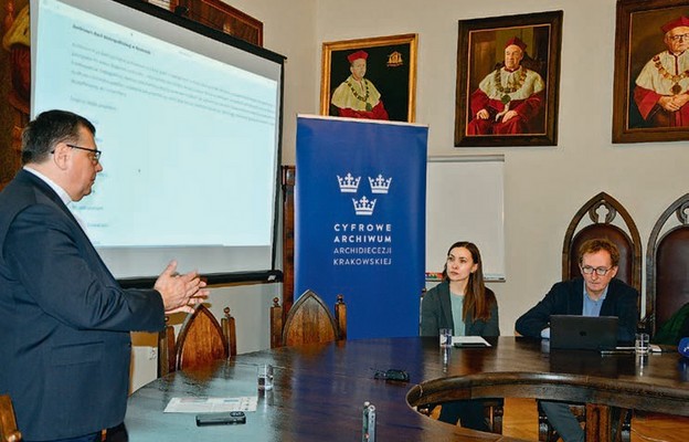 W ramach konferencji z dziennikarzami spotkali się: ks. Robert Tyrała (pierwszy z lewej), Delfina Kościółek i Józef Skrabski