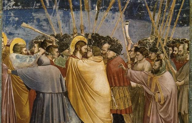 31 scen z życia Jezusa. Aresztowanie Jezusa, Giotto, 1304-1306.