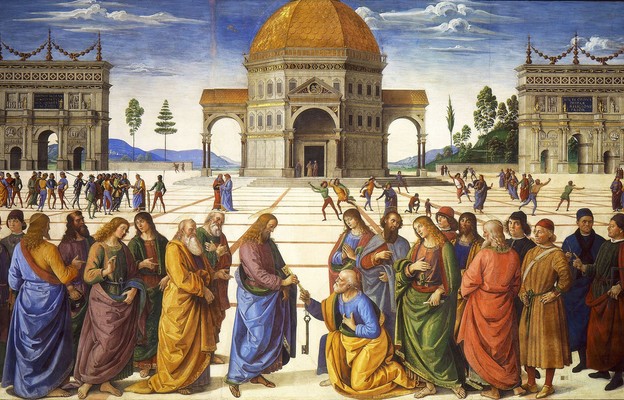 Perugino, Przekazanie kluczy św. Piotrowi,
