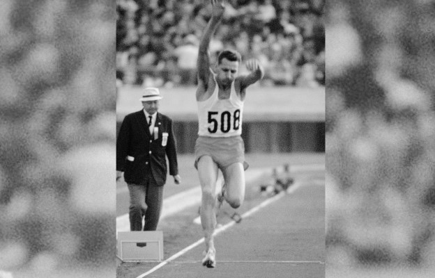 Józef Szmidt podczas igrzysk w Tokio w 1964 r.