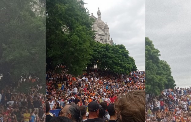 Trasa wyścigu kolarskiego przebiegała pod bazyliką Sacré-Coeur