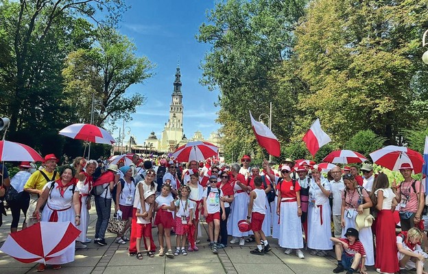 Pielgrzymi pod Jasną Górą