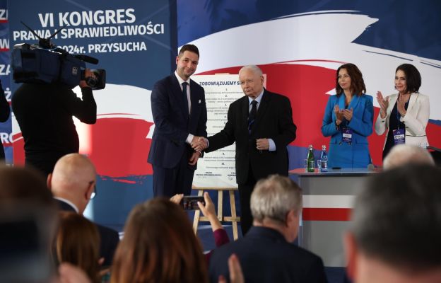 Prezes PiS Jarosław Kaczyński i wiceprezes PiS Patryk Jaki