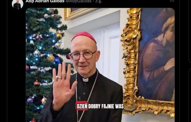 Abp Adrian Galbas założył konto na portalu X