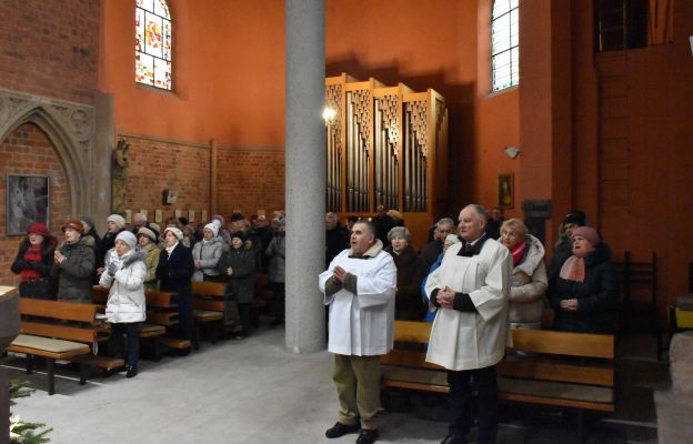 Podczas Mszy świętej w kościele św. Marcina na Ostrowie Tumskim