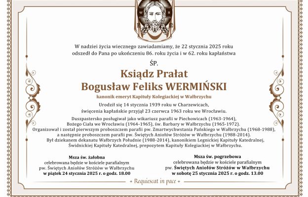 Klepsydra ks. prał. Bogusław Wermiński