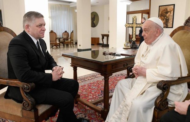 Premier Robert Fico i papież Franciszek